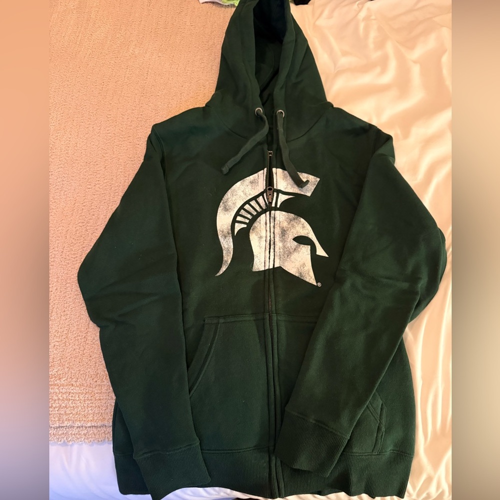 Green Hoodie with Spartan Logo